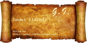 Gedei Ildikó névjegykártya