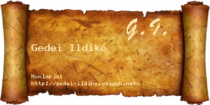 Gedei Ildikó névjegykártya
